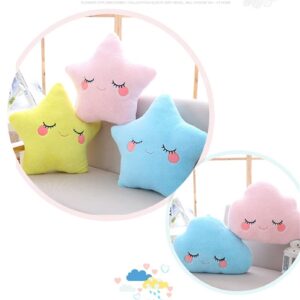 Zuwxeu Cloud Pillows Cute Home Plush Pillow Star & Moon Pillow Car Head Pillow Cushion Plush Decorative Pillows