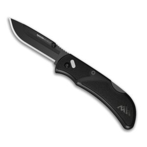 outdoor edge razor edc lite folding pocket knife with clip | compact 2.5” replaceable blade knife with razorsafe blades | perfect small knife for men, women, work & camping (black, 2 black blades)