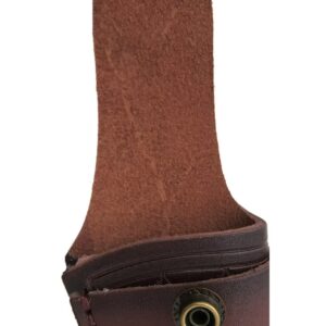 USonline911 Hand Made Carved Cow Leather Sheath for Folding Knife Cover Knife Bag Pouch Belt Clip, Brown