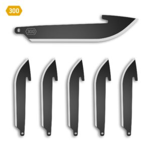 OUTDOOR EDGE RazorSafe 3" Black Drop-Point | 6 Pack of Black EDC Drop Point Blades | Compatible 3" Razor Blade Knives | Perfect for Work & Everyday Carry