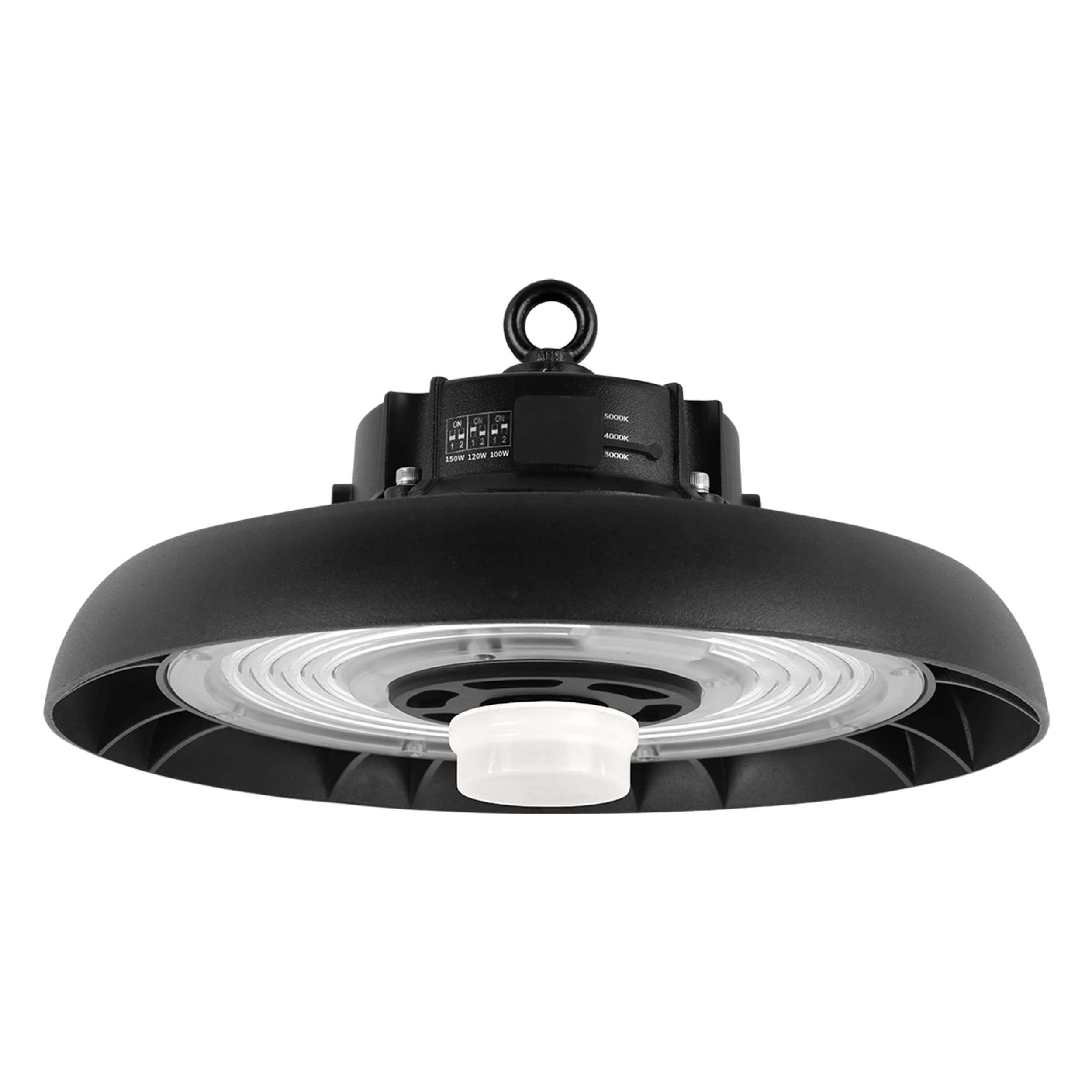 THE LIGHT MASTER - UFO LED Highbay Light – Power and CCT Adjustable, 200W/220W/150W, 38500 lm – 120-277 V – IP 65 Waterproof, UL, DLC – Garages, Warehouses, Storage Facilities, Factories