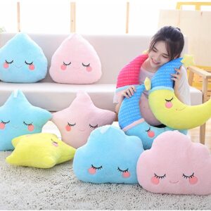 Zuwxeu Cloud Pillows Cute Home Plush Pillow Star & Moon Pillow Car Head Pillow Cushion Plush Decorative Pillows