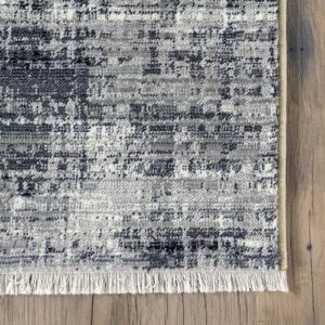 nuLOOM Fringed Performance Indoor Area Rug, Power Loomed, Easy Clean, Durable, Non-Shed, 3' x 5', Vanita Beige