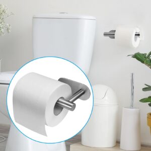 Toilet Paper Holder Self Adhesive, Eolax Toilet Roll Holder no Drilling for Bathroom Washroom, Tissue Roll Holders Wall Mount, 304 Stainless Steel (Brushed Nickel)