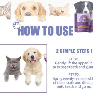 Nchampionba Petry Oral Spray for Dogs, Pet Oral Spray to Clean Dogs & Cats' Teeth, Petry Teeth Cleaning Spray Healthpety Oral Spray for Dog, Pet Breath Freshener Oral Spray. (50ML, 2PCS)