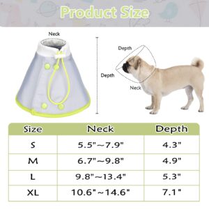 Vehomy Cat Recovery Collar Adjustable Cat Dog Cone Collar Pet Elizabethan Collar Soft Lightweight Dog E Collar for Cat Kitten Puppy to Stop Licking Wounds After Surgery Grey XL