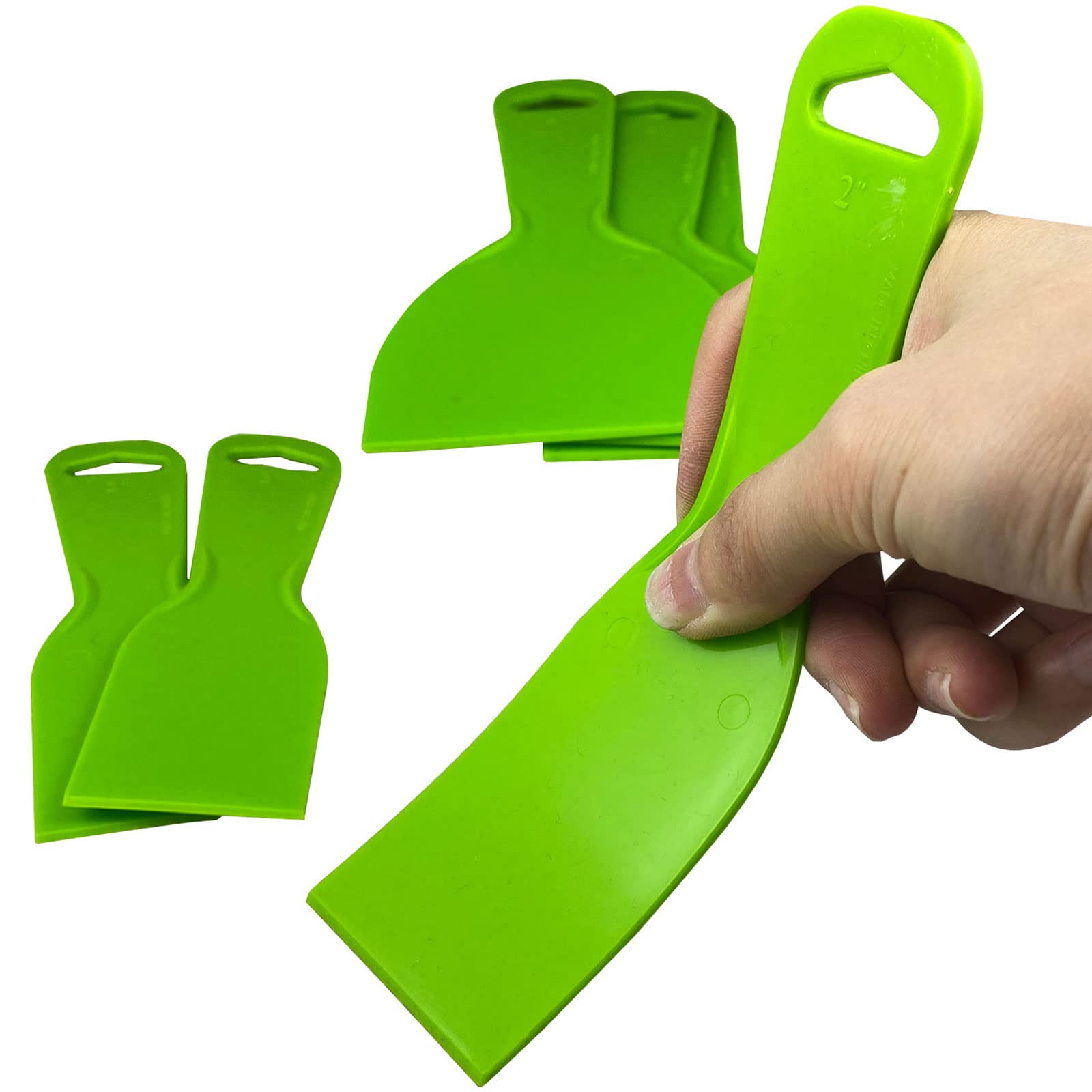 zYoung 6 Pcs Putty Knife, Plastic Paint Scraper, Plastic Scraper, Plastic Putty Knife, Putty Knife Set, Plastic Spreader, Spackle Tool, Plastic Putty Knife Scraper, Scraper Tool, Putty Scraper