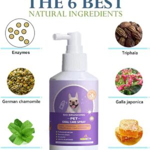 Nchampionba Petry Oral Spray for Dogs, Pet Oral Spray to Clean Dogs & Cats' Teeth, Petry Teeth Cleaning Spray Healthpety Oral Spray for Dog, Pet Breath Freshener Oral Spray. (50ML, 2PCS)