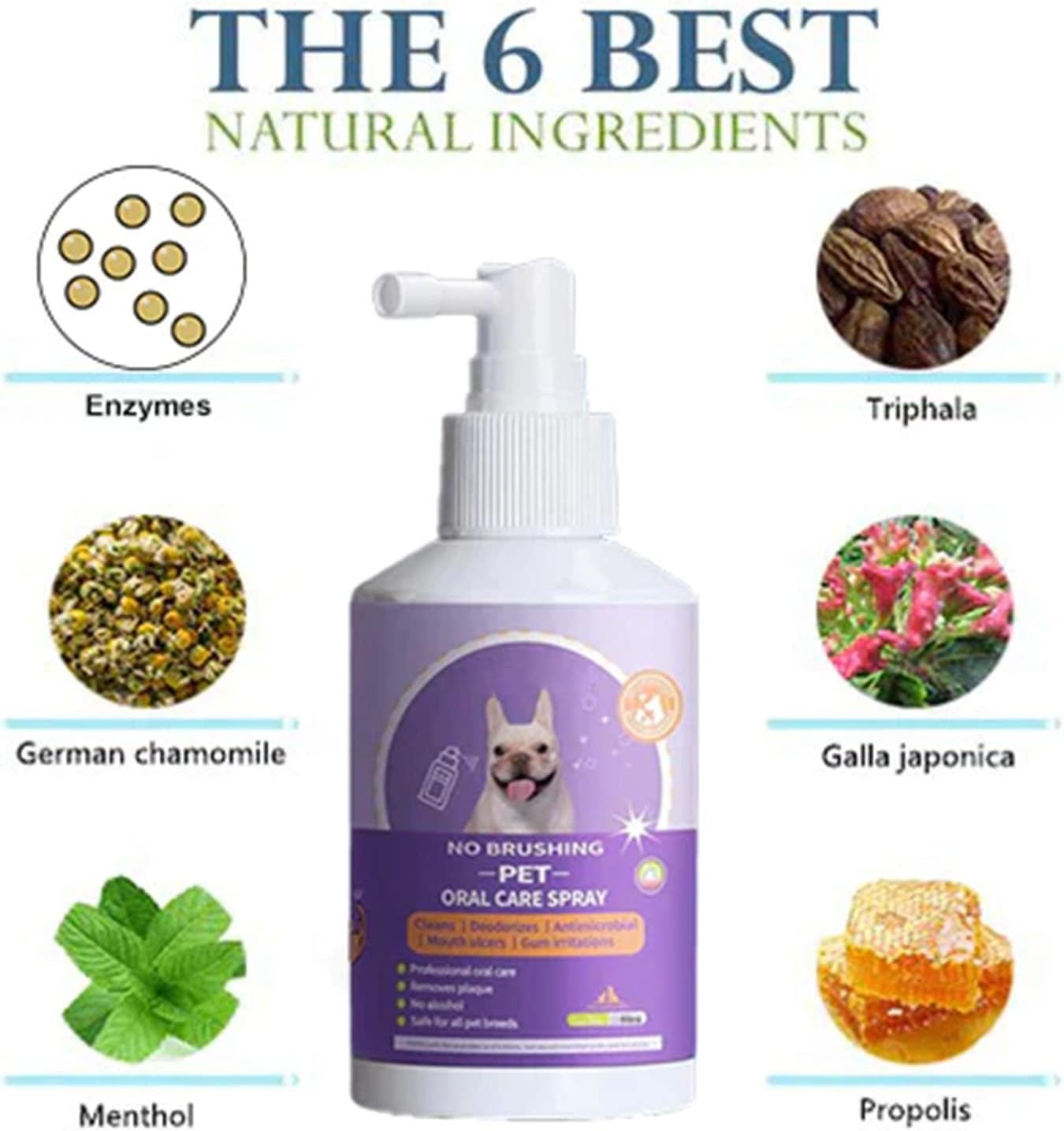 Nchampionba Petry Oral Spray for Dogs, Pet Oral Spray to Clean Dogs & Cats' Teeth, Petry Teeth Cleaning Spray Healthpety Oral Spray for Dog, Pet Breath Freshener Oral Spray. (50ML, 2PCS)