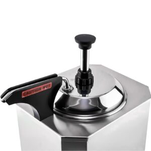 Nacho Cheese Dispenser, 2.6 QT Nacho Cheese Warmer, Stainless Steel Popcorn Butter Dispenser, 30-110℃