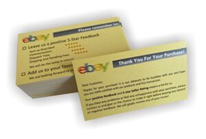 eppobrand 70x thank you for your purchase feedback request card package insert for ebay sellers