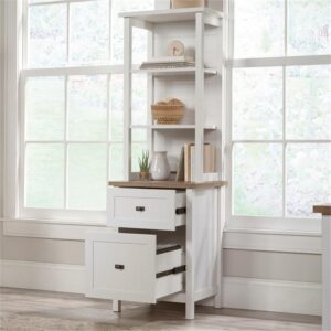 Sauder Cottage Road Engineered Wood Storage Tower in White Finish