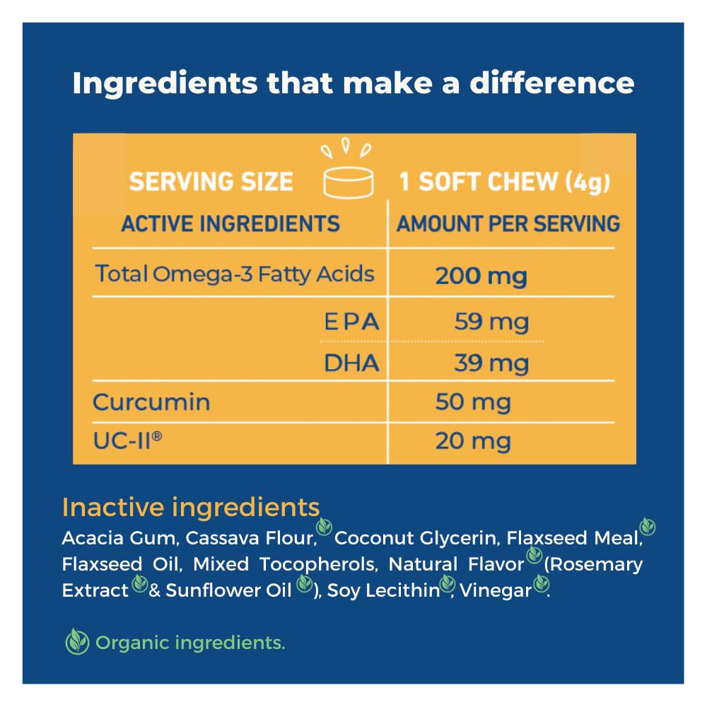 Jope Hip and Joint Dog Chews with UC-II® Collagen - More Effective Than Glucosamine - Veterinarian-Developed - Recommended for Small, Medium and Large Dogs - Cold-Pressed & Third-Party Tested