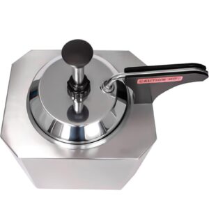 Nacho Cheese Dispenser, 2.6 QT Nacho Cheese Warmer, Stainless Steel Popcorn Butter Dispenser, 30-110℃