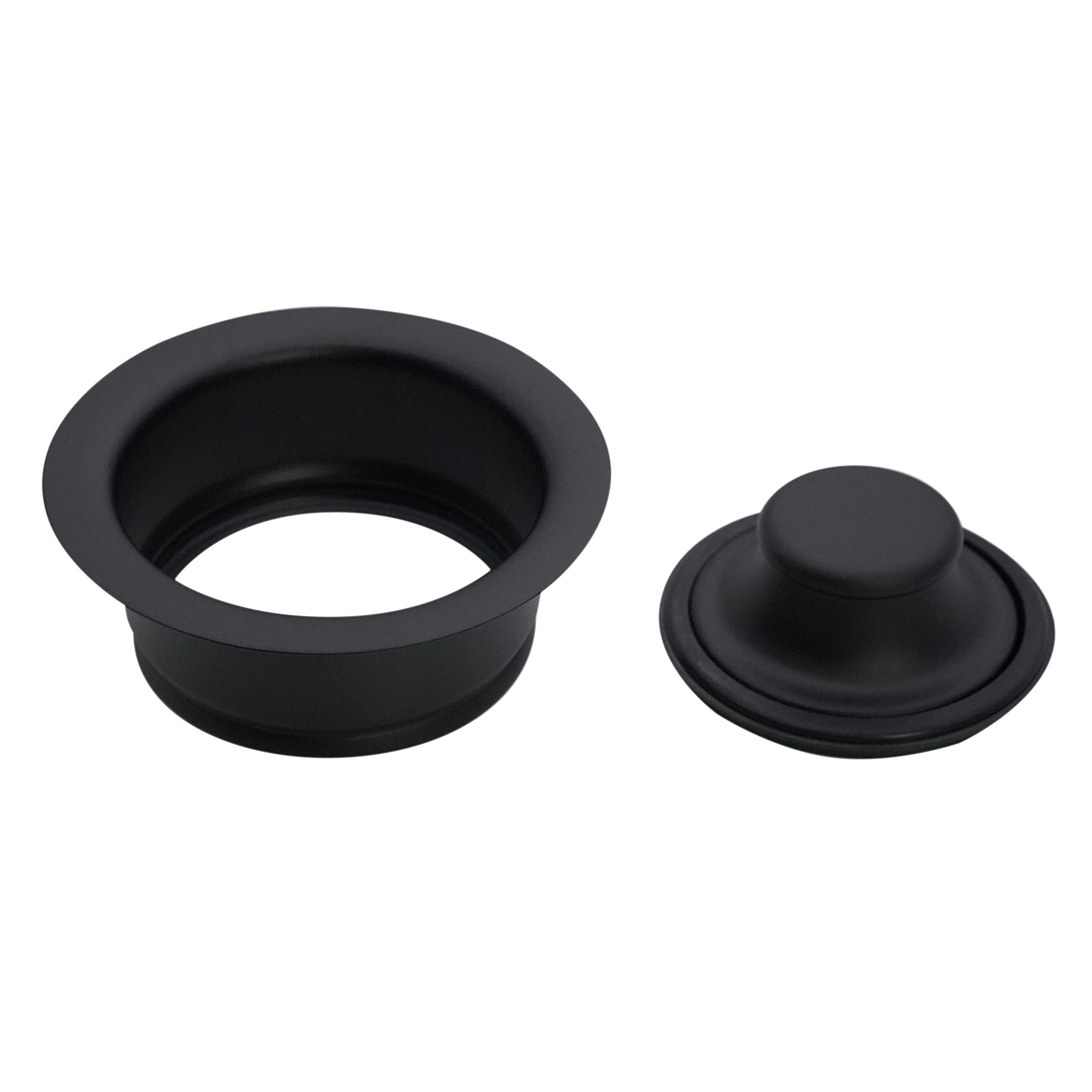 Westbrass A2089-62 4-1/4" Kitchen Sink Waste Disposal Drain Flange and Stopper, Matte Black