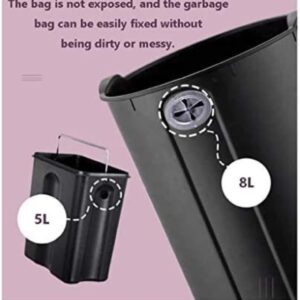 Trash Bin Trash Can Wastebasket Stainless Steel Garbage Can for Bedroom Foot-Operated Purple Trash Can with Lid Paper Basket Garbage Can Waste Bin (Color : Purple, Size : 26 * 33.5cm)