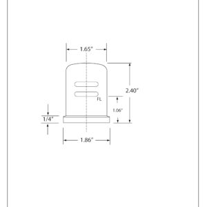 Westbrass A201-1-62 1-3/4" x 2-3/4" Solid Brass Air Gap Cap Only, Skirted, 1-Pack, Matte Black