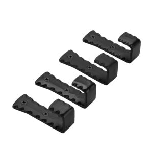 craftsman road vintage hammered cast iron wall hooks (black finish, set of 4) - rustic, farmhouse coat hooks | great for coats, bags, towels, hats