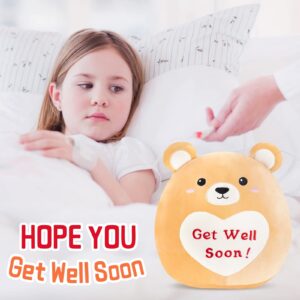 CozyWorld Get Well Soon Bear Stuffed Plush Plushies Squishy Teddy Bear Stuffed Animals, Cute Soft Pet Pillow Gifts for Girls Boys Feel Better for Recovering Patient 12”