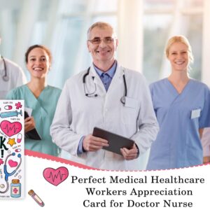 FLYAB Thank You Card for Nurse Doctor 4"x6" Medical Healthcare Workers Thank You Card with Envelope for EMTs Essential Medical Staff