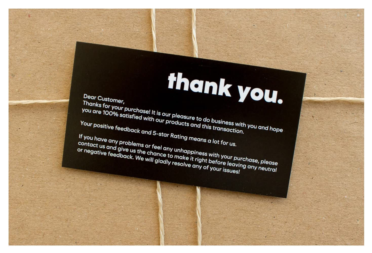 EppoBrand 80x Thank You For Your Purchase Order Feedback Request Cards Easy to Write On