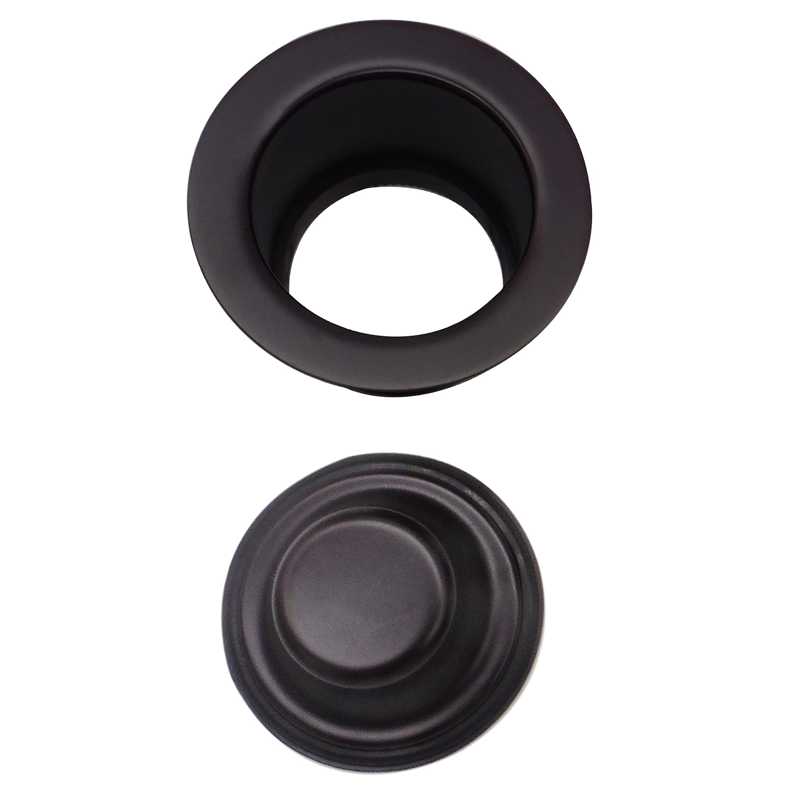 Westbrass A2105-12 3-1/2" EZ-Mount Brass Kitchen Sink Waste Disposal Drain Flange and Stopper, Oil Rubbed Bronze