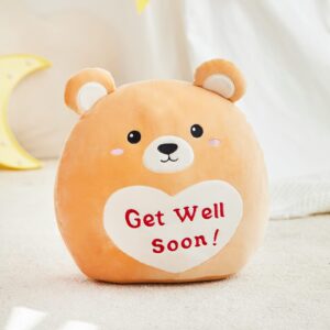 CozyWorld Get Well Soon Bear Stuffed Plush Plushies Squishy Teddy Bear Stuffed Animals, Cute Soft Pet Pillow Gifts for Girls Boys Feel Better for Recovering Patient 12”