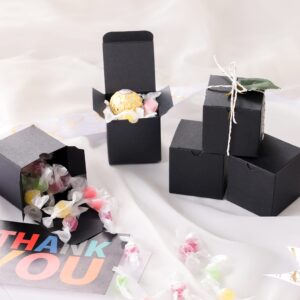 JINMING 25 Small Gift Boxes 2x2x2 Inches, Gift Boxes with Lids, Matte Black Gift Boxes Bulks for Christmas, Father's Day, Cupcake, Candy, Birthday, Groomsman Proposal Boxes for Light Gifts