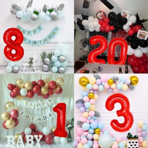 40 InchLarge Red Number 11 Balloons 11 for Birthday 11th Birthday Decorations for Kids Boys Girls 11 Years Old Birthday Gift Decors Anniversary Gradient Unicorn Party Mermaid Theme