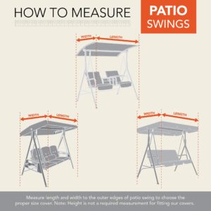 Modern Leisure Patio Swing Cover - Outdoor Swing Cover, Waterproof & Weatherproof,Khaki