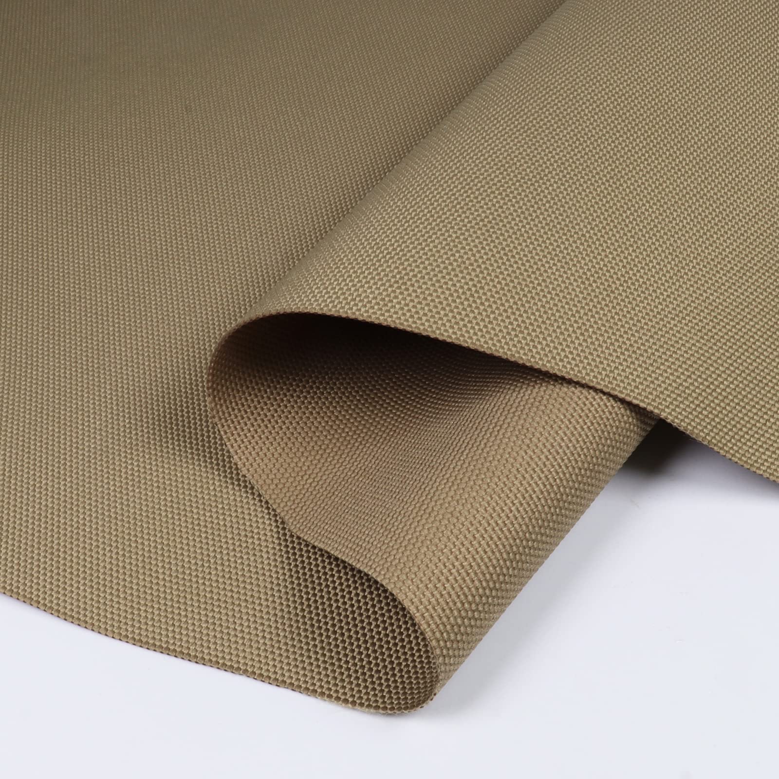 Waterproof PU Backing Canvas Fabric, Soft 1680 Denier Heavy Duty Canvas Cordura Fabric for Outdoor/Indoor, DIY Craft, Awning, Marine, Tent, Bags, Upholstery, 60"Wide, Sold by The Yard(Khaki)