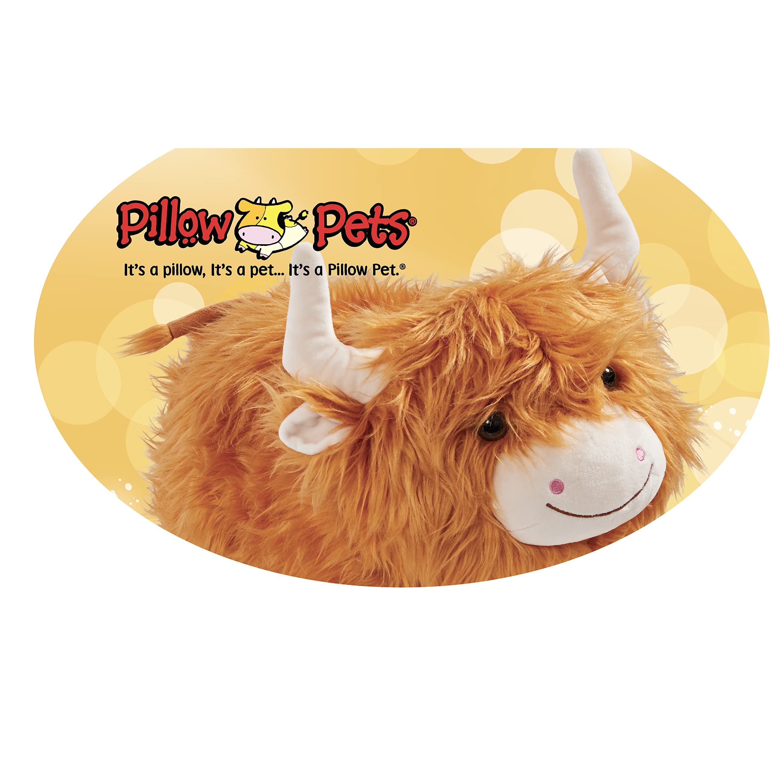 Pillow Pets 18" Highland Cow Stuffed Animal Plush Toy