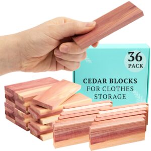 36 cedar blocks for clothes storage - cedar chips for closets and drawers - moth balls repellent for closets - cedar planks - cedar for closets - cedar hangers for closet - cedar wood for closets