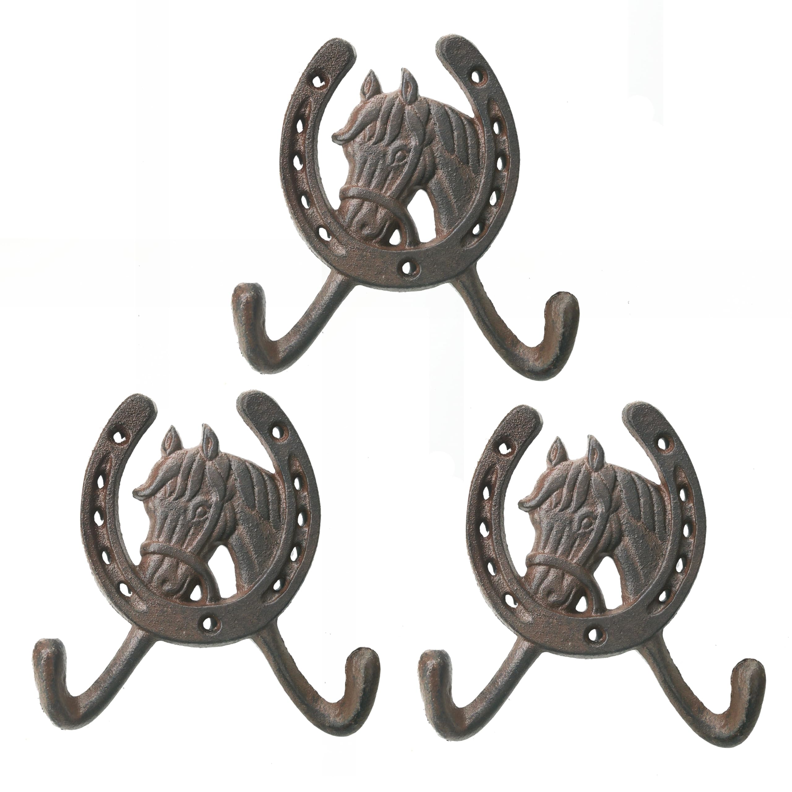 Remenna Cast Iron Decorative Wall Hooks Coats Aprons Hats Towels Hooks Beach Ocean Theme Chic Metal Hooks for Coats, Aprons, Hats, Towels, Pot Holders, More… (Ocean Theme (Set of 3))