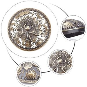 GORGECRAFT 2PCS Candle Cover Topper Lotus Scented Candles Cover Bronze Flowers Lid Jar Candles Bronze Alloy Candle Toppers Jar Shade Sleeves Accessories to Burn Evenly for Jar Candles Melt Space