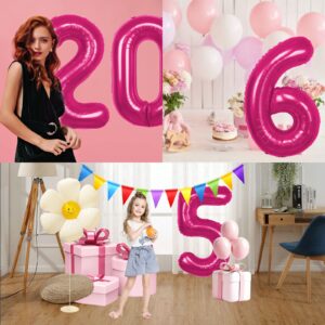 40 Inch Hot Pink Number 8 Balloon Extra Big Size Jumbo Mylar Foil Helium Balloons 8 for Birthday Party Celebration Decorations Graduations 8th Anniversary Baby Shower Supplies Engagement