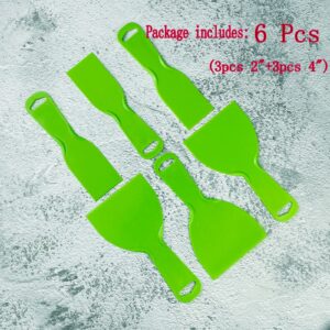 zYoung 6 Pcs Putty Knife, Plastic Paint Scraper, Plastic Scraper, Plastic Putty Knife, Putty Knife Set, Plastic Spreader, Spackle Tool, Plastic Putty Knife Scraper, Scraper Tool, Putty Scraper