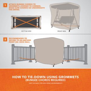 Modern Leisure Patio Swing Cover - Outdoor Swing Cover, Waterproof & Weatherproof,Khaki