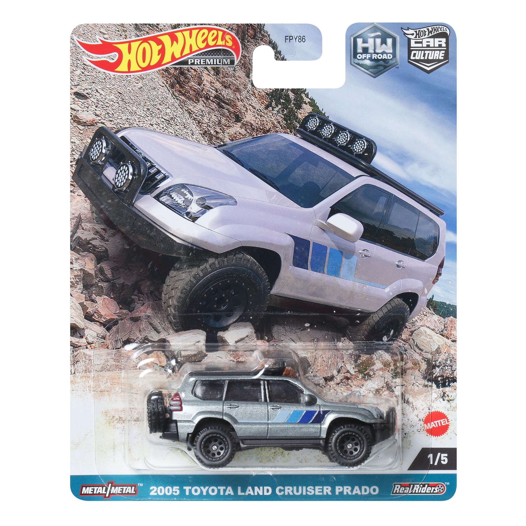 Hot Wheels HKC70 Car Culture Off Road - 2005 Toyota Land Cruiser Prado 【3 Years Old and Up】