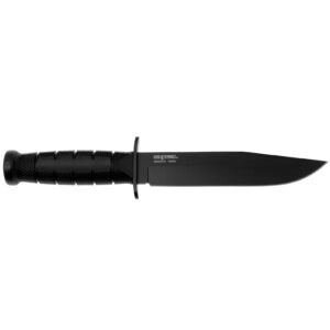 COLD STEEL Leatherneck SF 6-3/4" German D2 Steel w/Black Powdercoat Clip Point Fixed Blade Outdoor Camping Hunting Utility Knife | 5" Kray-Ex Handle, Weather-Resistant Secure-Ex Sheath - Blister