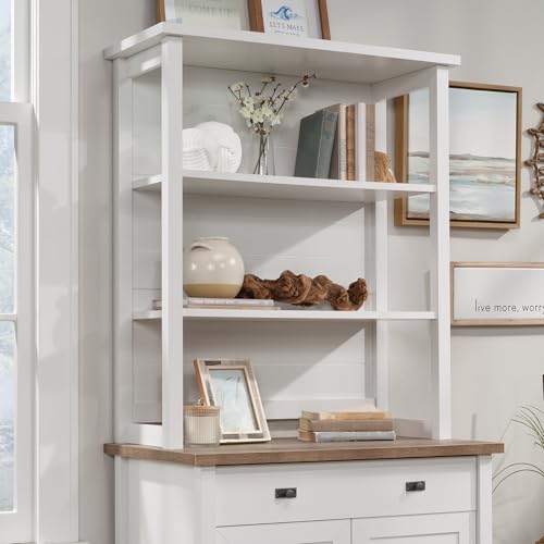 Sauder Cottage Road Library Hutch, White Finish