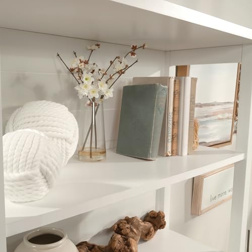 Sauder Cottage Road Library Hutch, White Finish