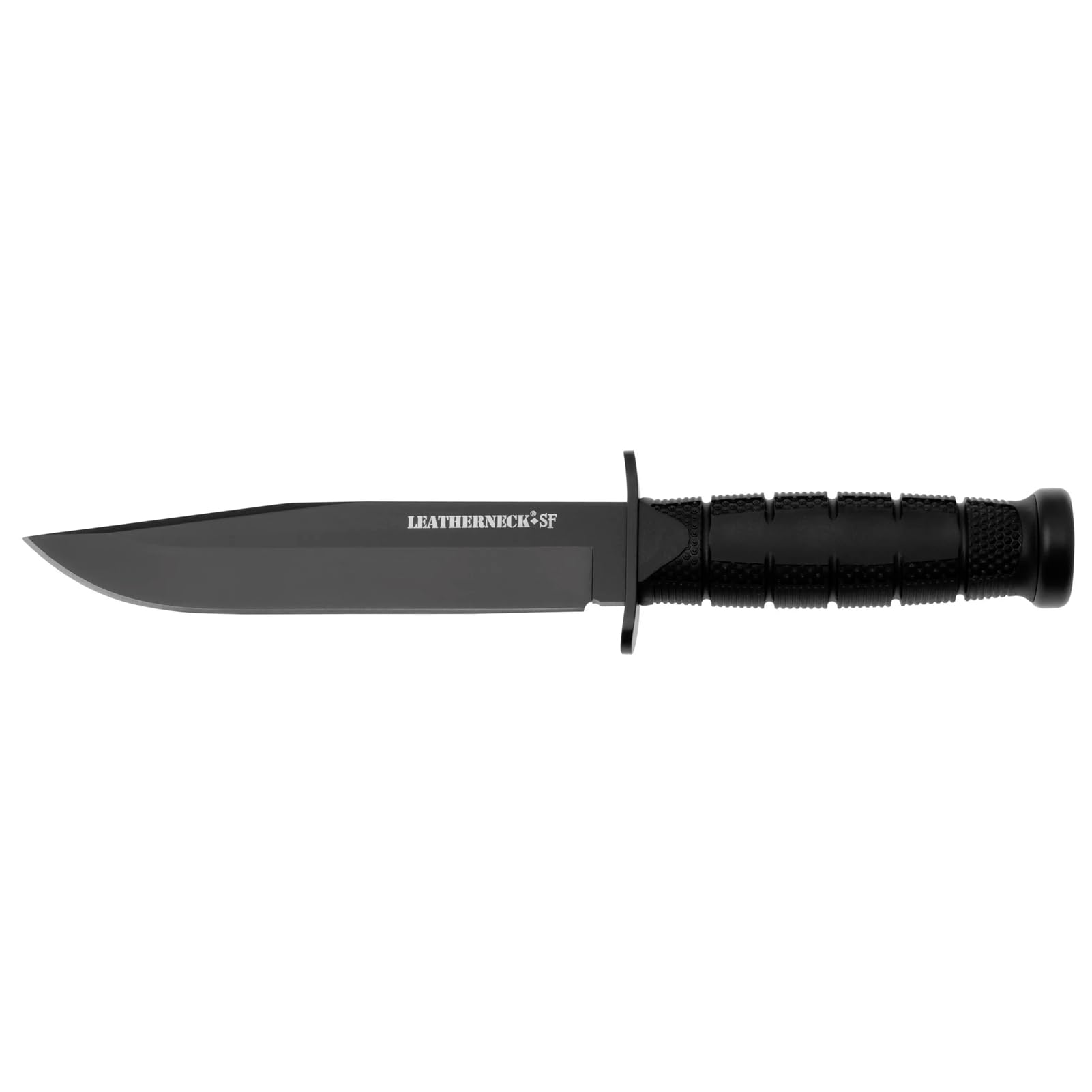 COLD STEEL Leatherneck SF 6-3/4" German D2 Steel w/Black Powdercoat Clip Point Fixed Blade Outdoor Camping Hunting Utility Knife | 5" Kray-Ex Handle, Weather-Resistant Secure-Ex Sheath - Blister