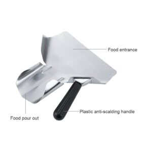 Popcorn Scoop,Stainless Steel French Fry Bagger Scoop Desserts Scooper for Snacks Desserts Ice Dry Goods