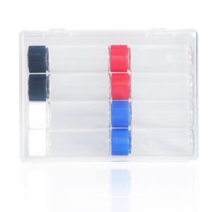 8 Pcs 20ml Glass Vials with Screw Caps, 4 Colors Caps, Clear Glass Vials, Leak-Proof Glass Bottle