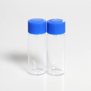 8 Pcs 20ml Glass Vials with Screw Caps, 4 Colors Caps, Clear Glass Vials, Leak-Proof Glass Bottle