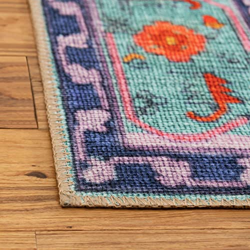 Rugs.com Timeless Collection Rug – 6' x 9' Blue Flatweave Rug Perfect for Bedrooms, Dining Rooms, Living Rooms