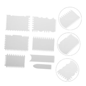 CORHAD 7Pcs Acrylic Painting Scrapers Diy Wave Design Art Scraper Tools for Creative Painting Techniques and Artistic Projects