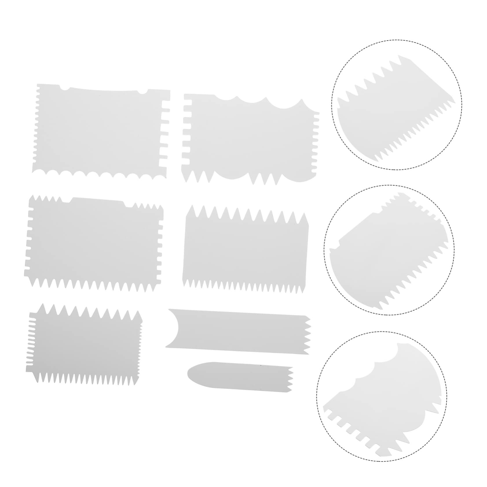 CORHAD 7Pcs Acrylic Painting Scrapers Diy Wave Design Art Scraper Tools for Creative Painting Techniques and Artistic Projects