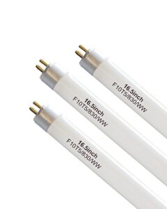 3 pack 16" f10t5/830/l fluorescent light bulb replacement for jasco,philips,linear t5 10w 3000k warm white bulbs,g5 miniature bipin base